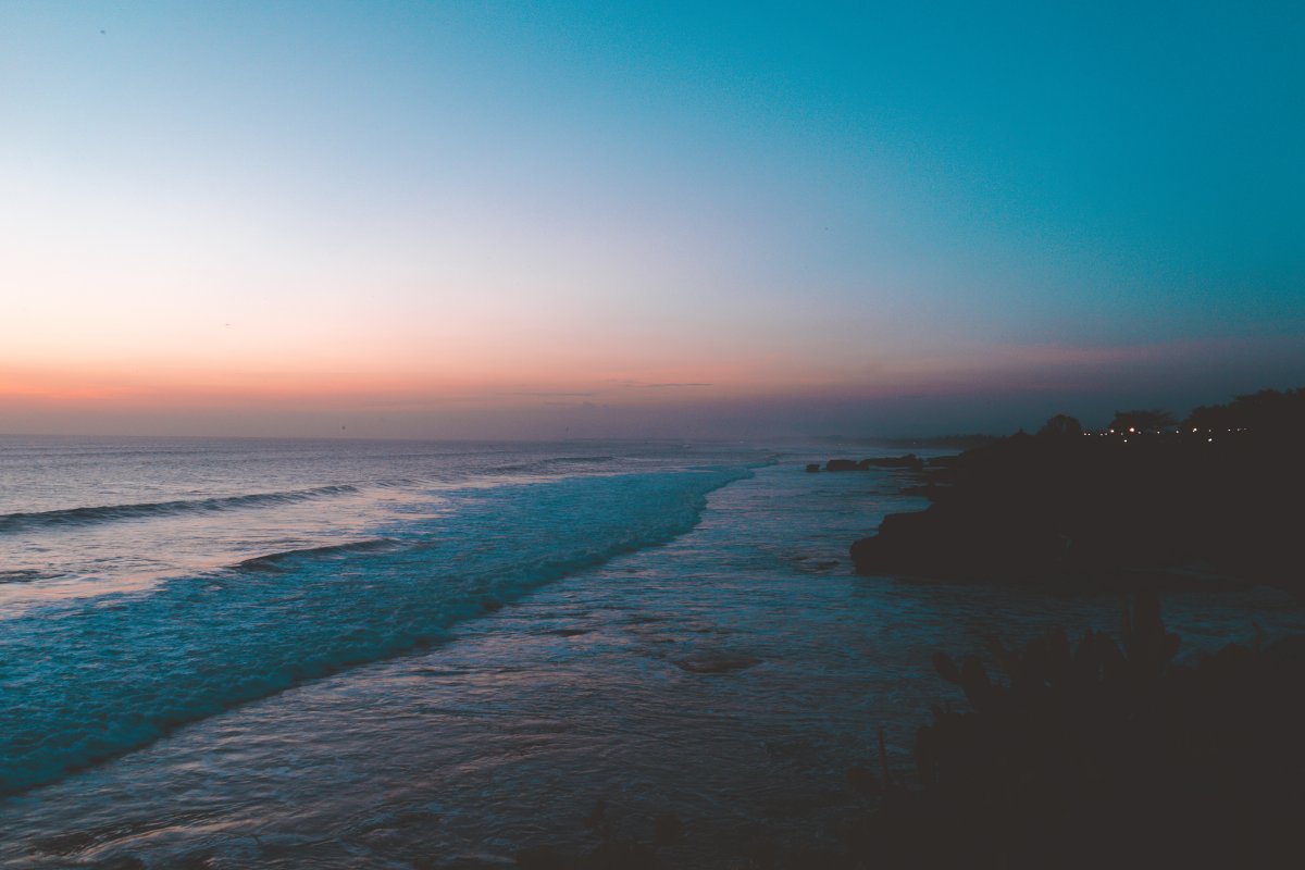 大海黃昏風景唯美意境圖片