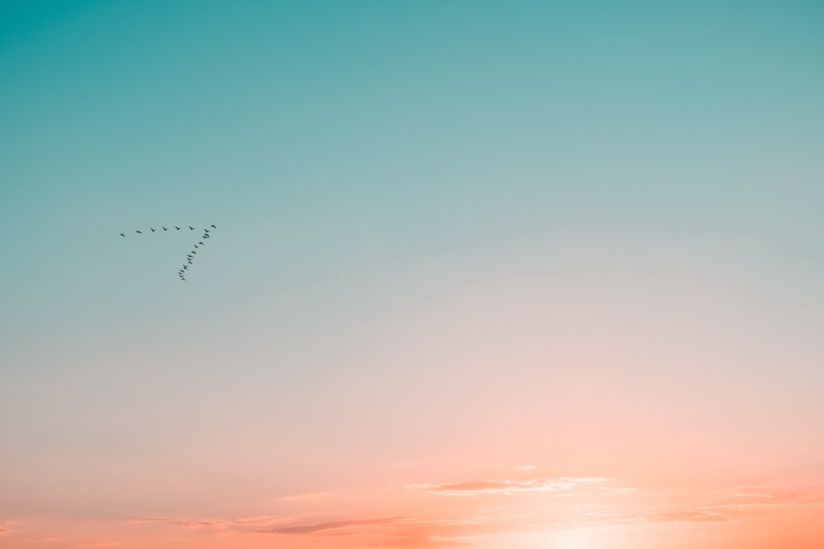 黃昏天空唯美意境圖片