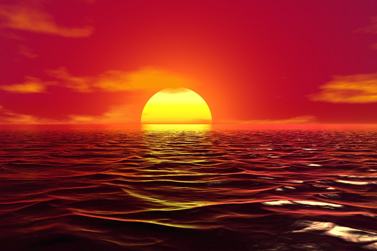 海上红日图片高清图片