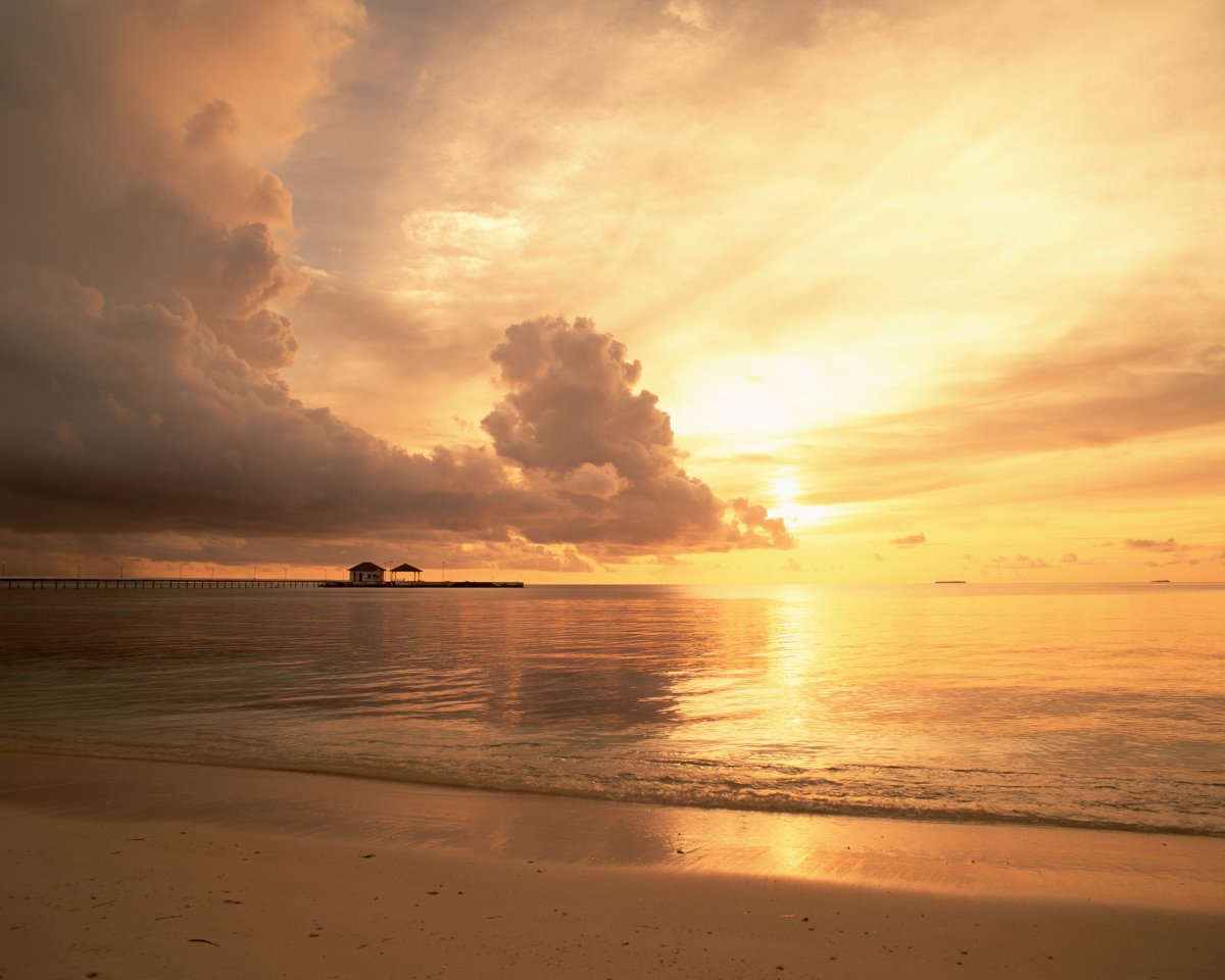 海边夕阳照片高清图片图片