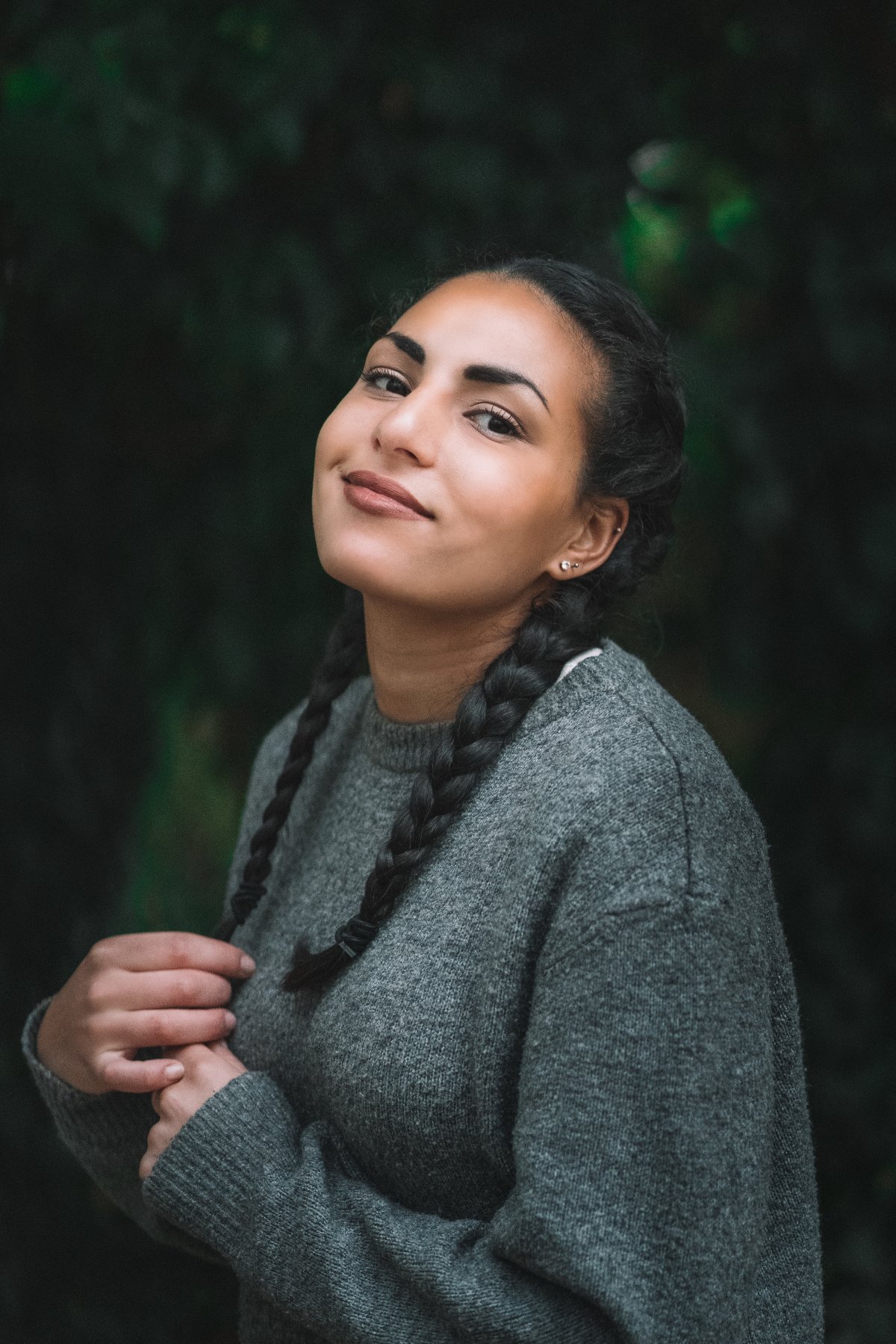 女生麻花辫发型图片