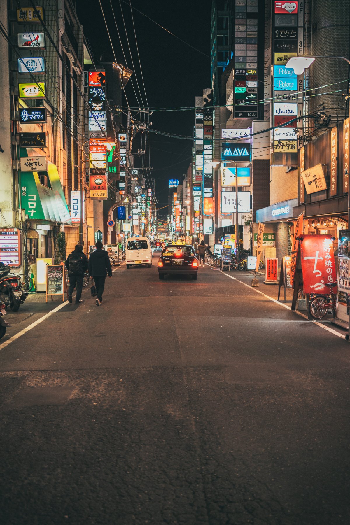 日本街道灯光夜景图片,高清图片