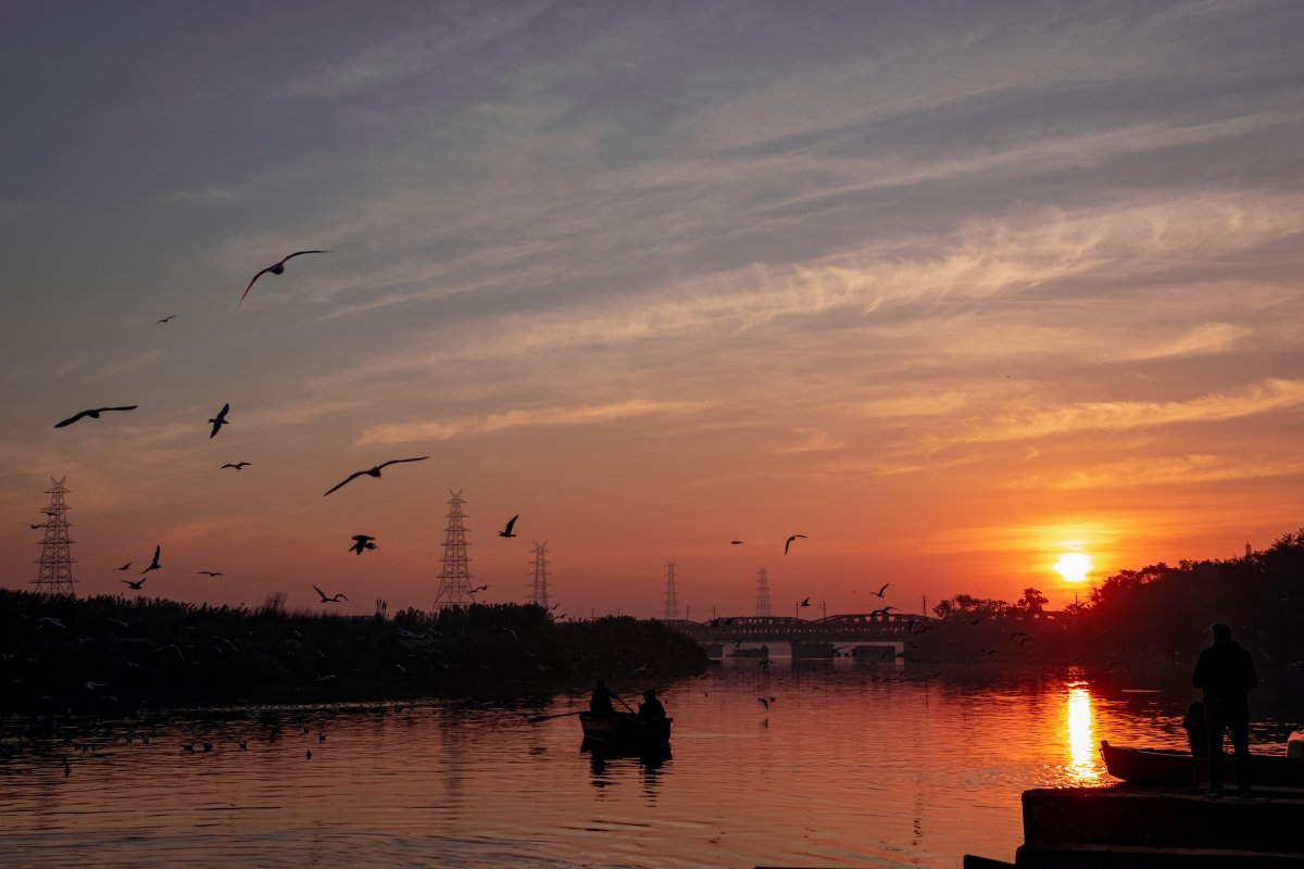 夕陽自然美景圖片