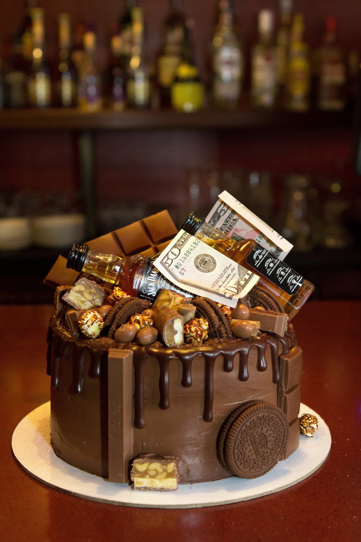 黑巧克力生日蛋糕图片