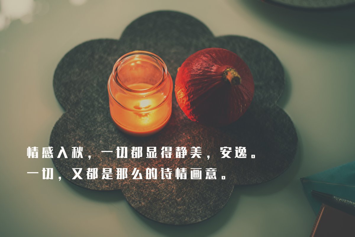 简介 一组精美的秋天带字图片