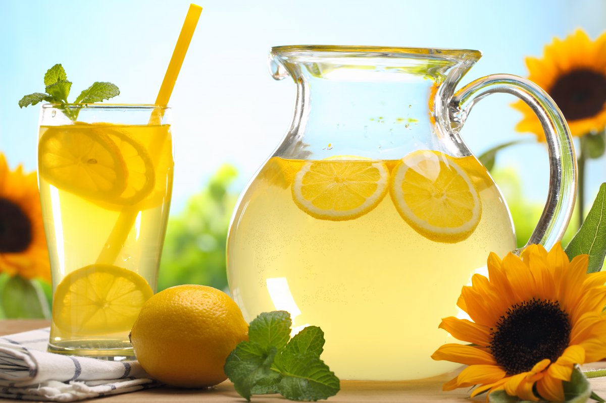 清香的柠檬茶图片