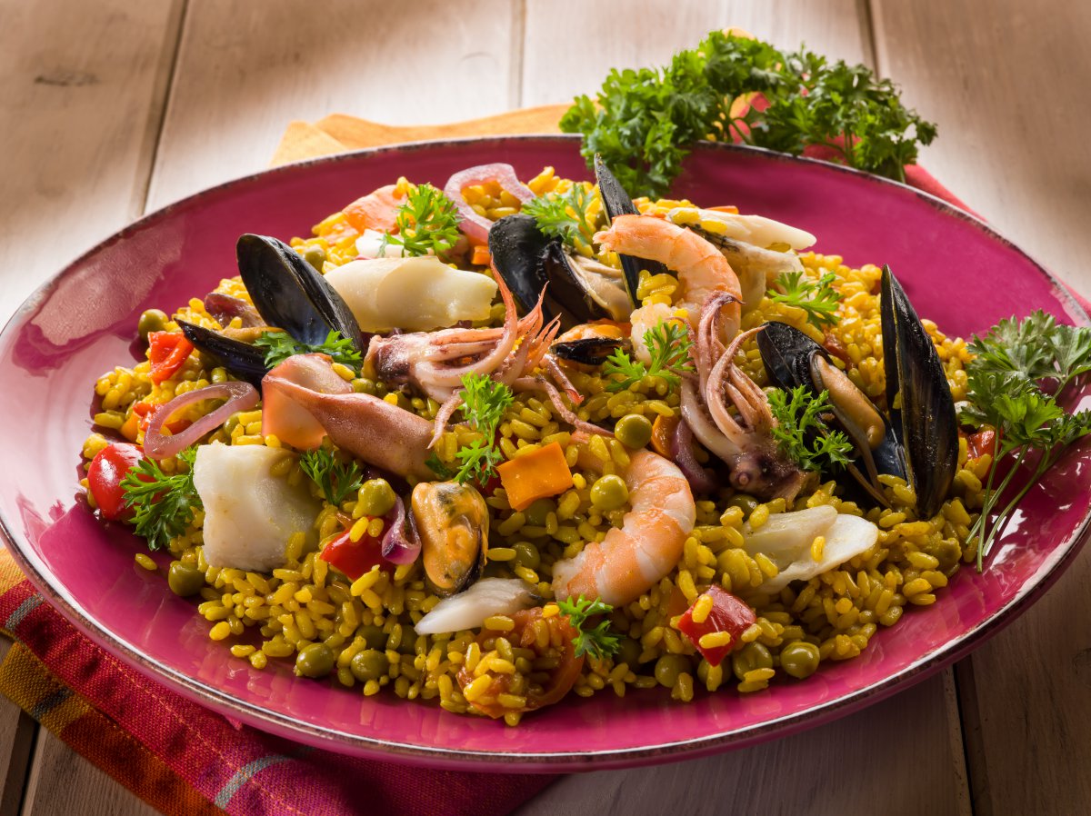 鲜香美味的海鲜饭图片
