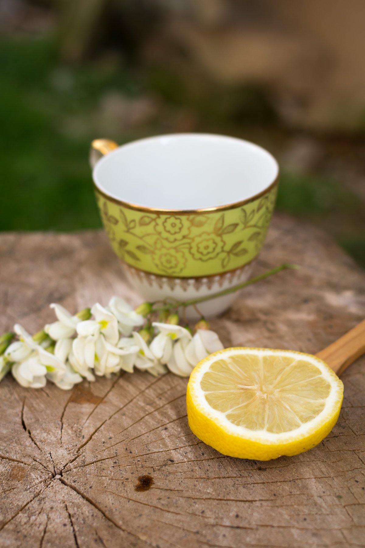 一片切好的柠檬图片