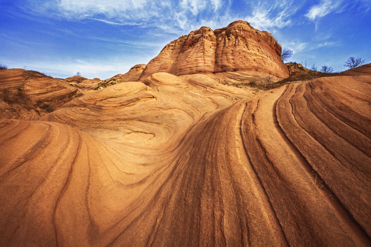 陕西靖边波浪谷风景图片