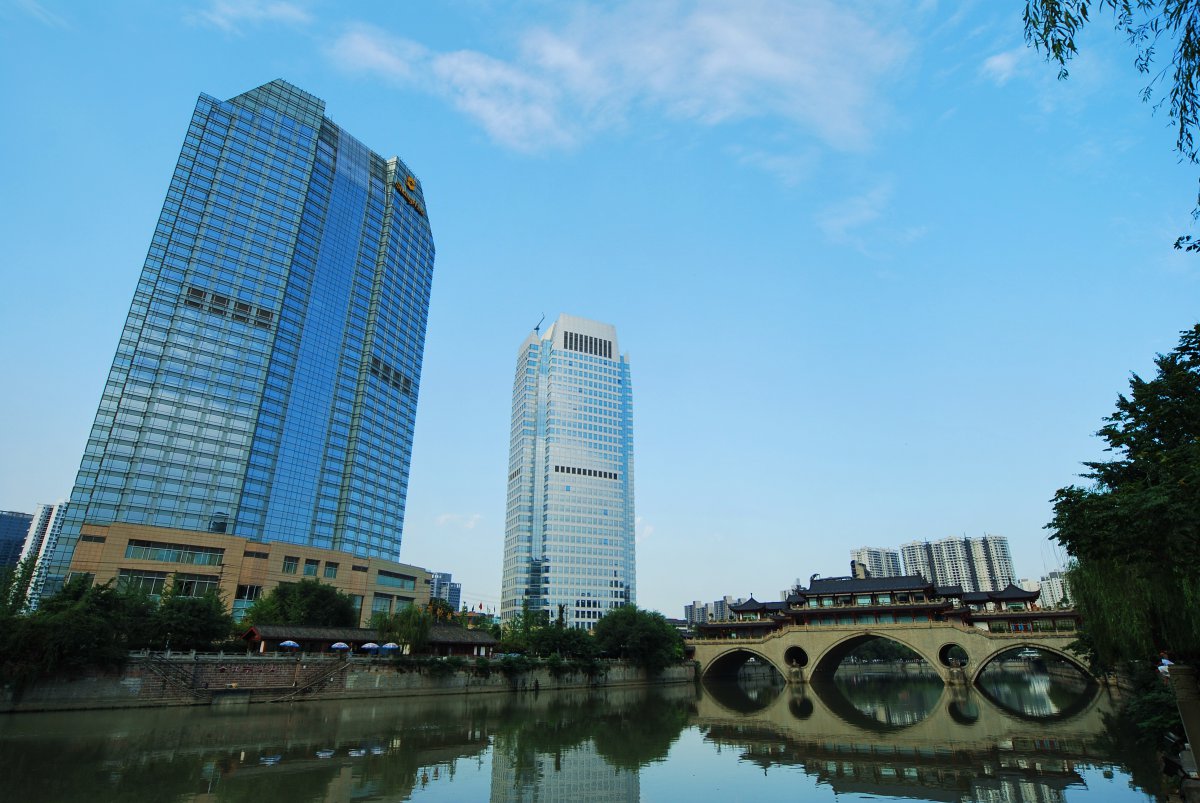 四川成都安顺桥风景图片,高清图片