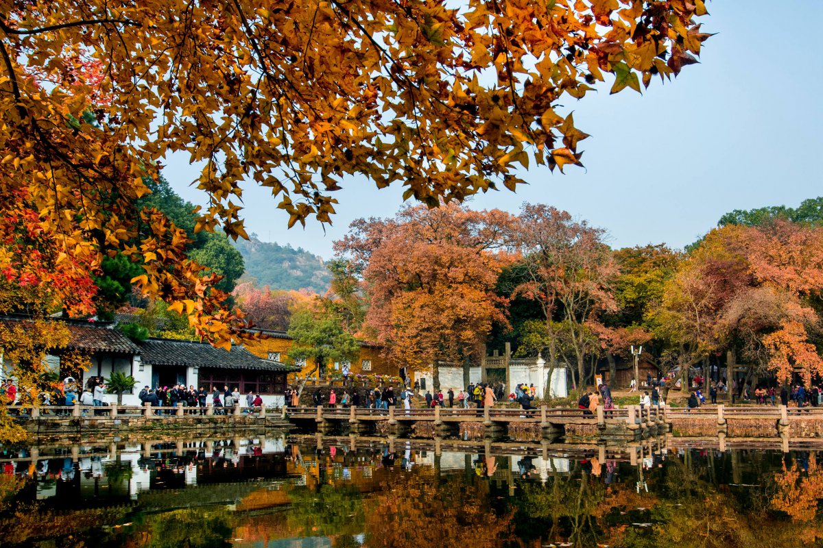 江苏苏州天平山自然风景图片