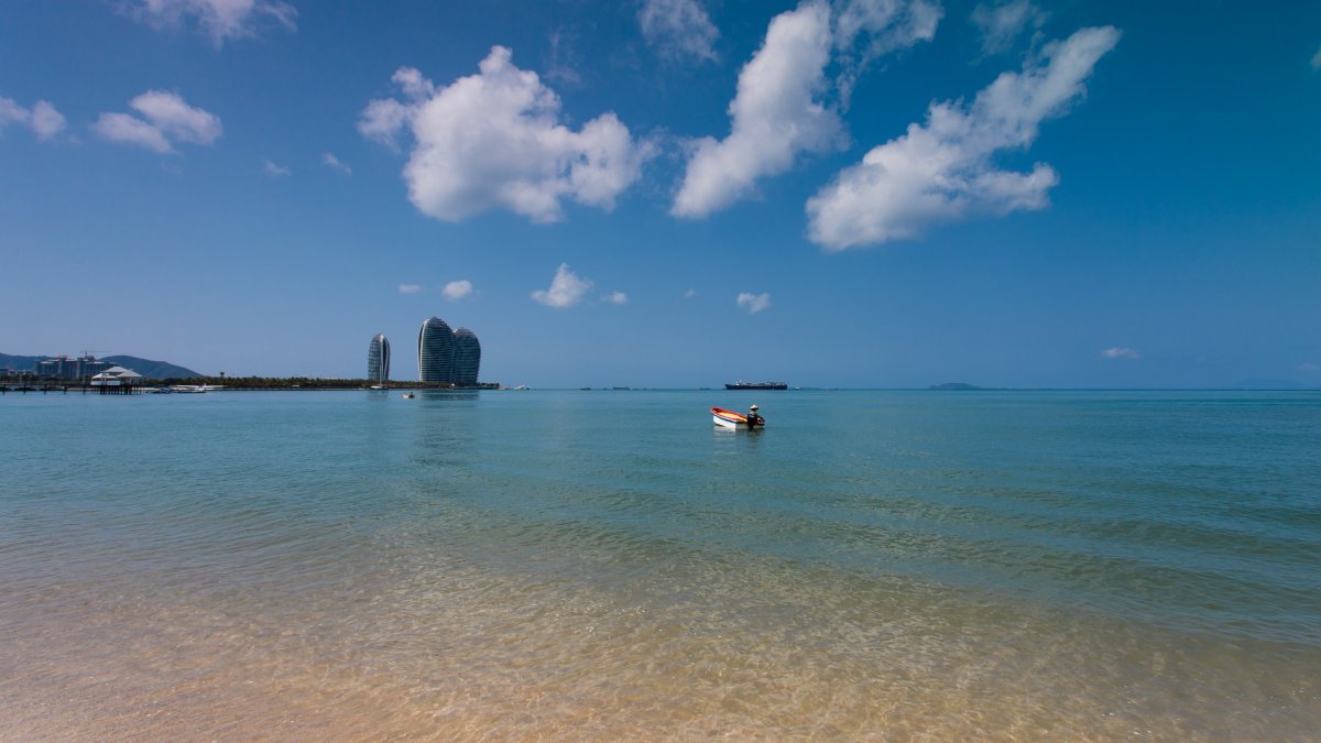 海南三亞灣風景圖片