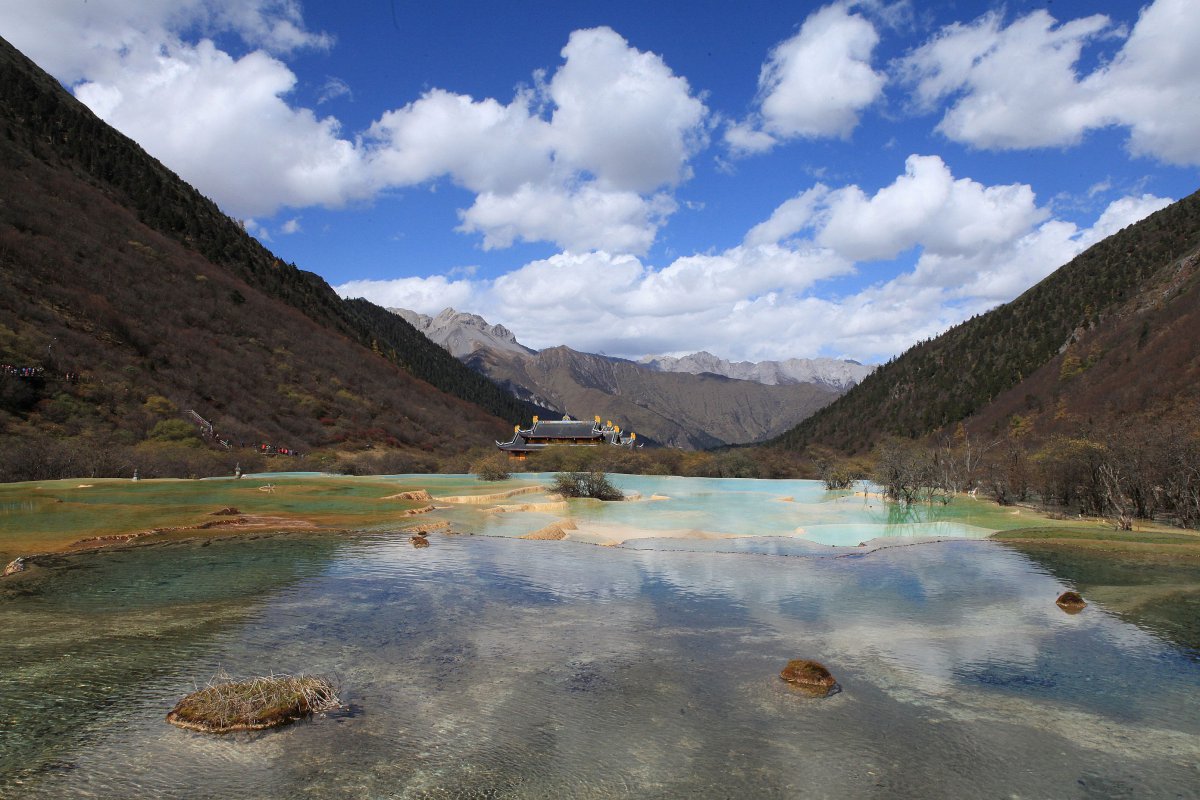 四川黃龍風景圖片