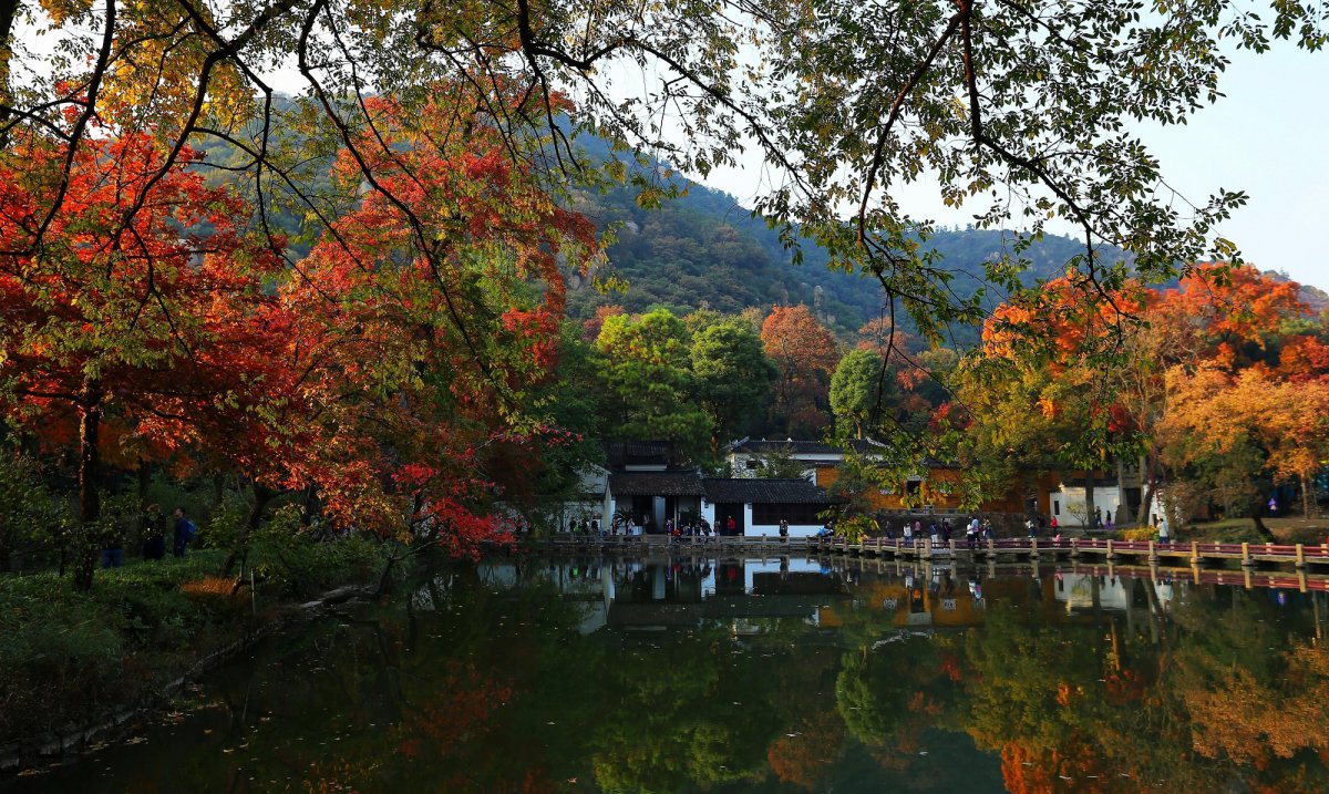 江苏苏州天平山风景图片