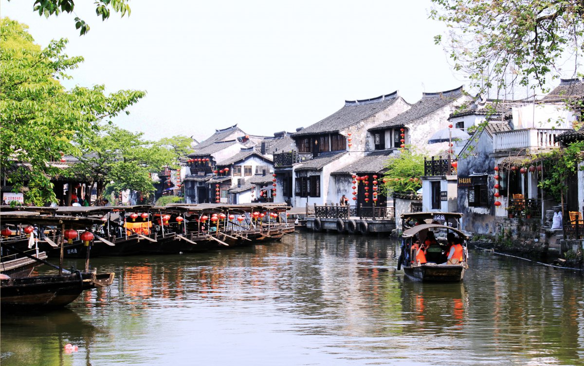 浙江嘉興西塘古鎮風景圖片