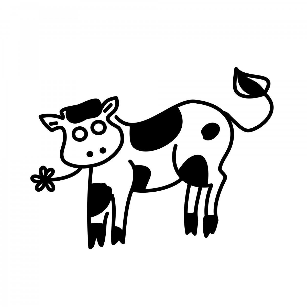 牛形象简图图片