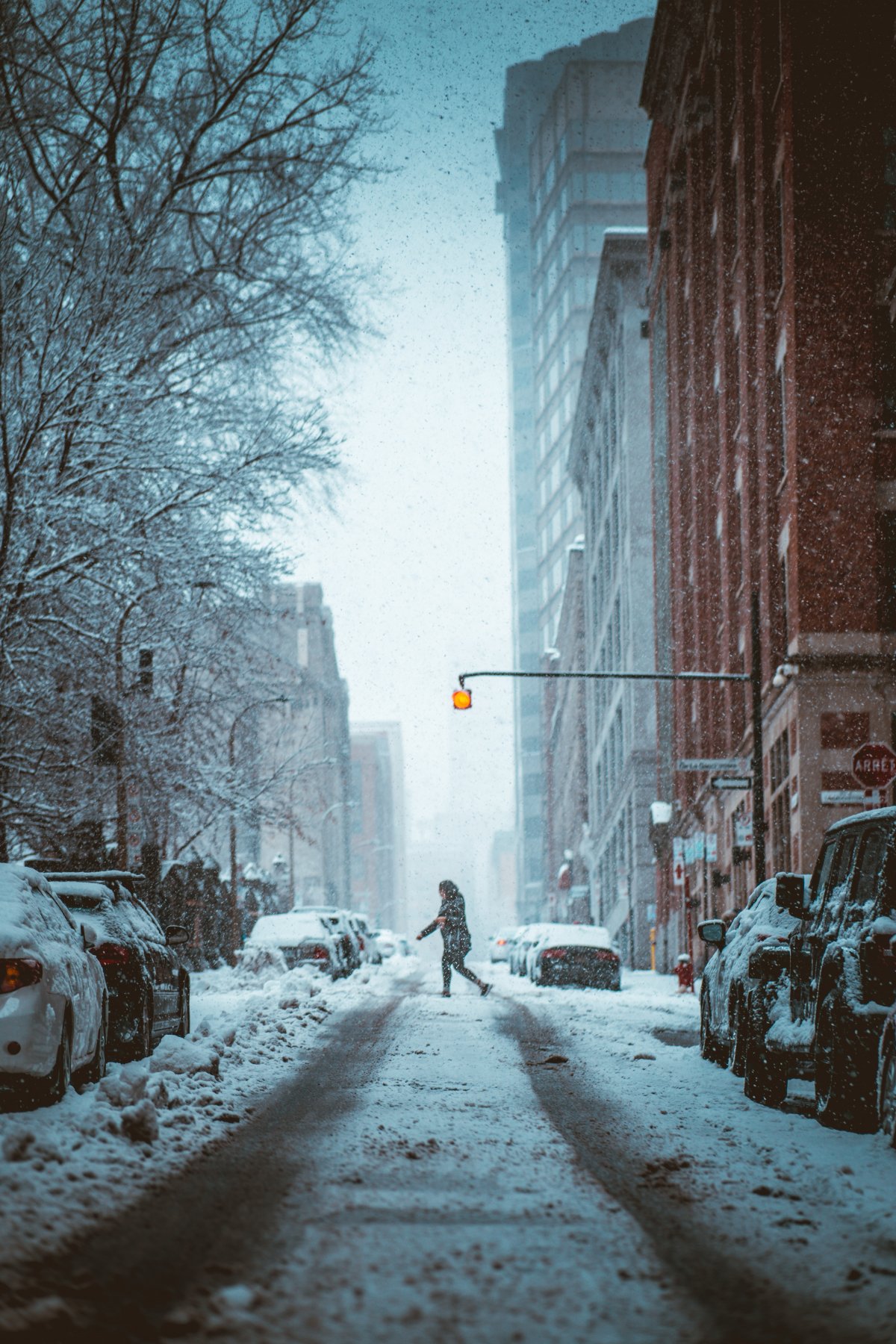 下雪照片伤感图片