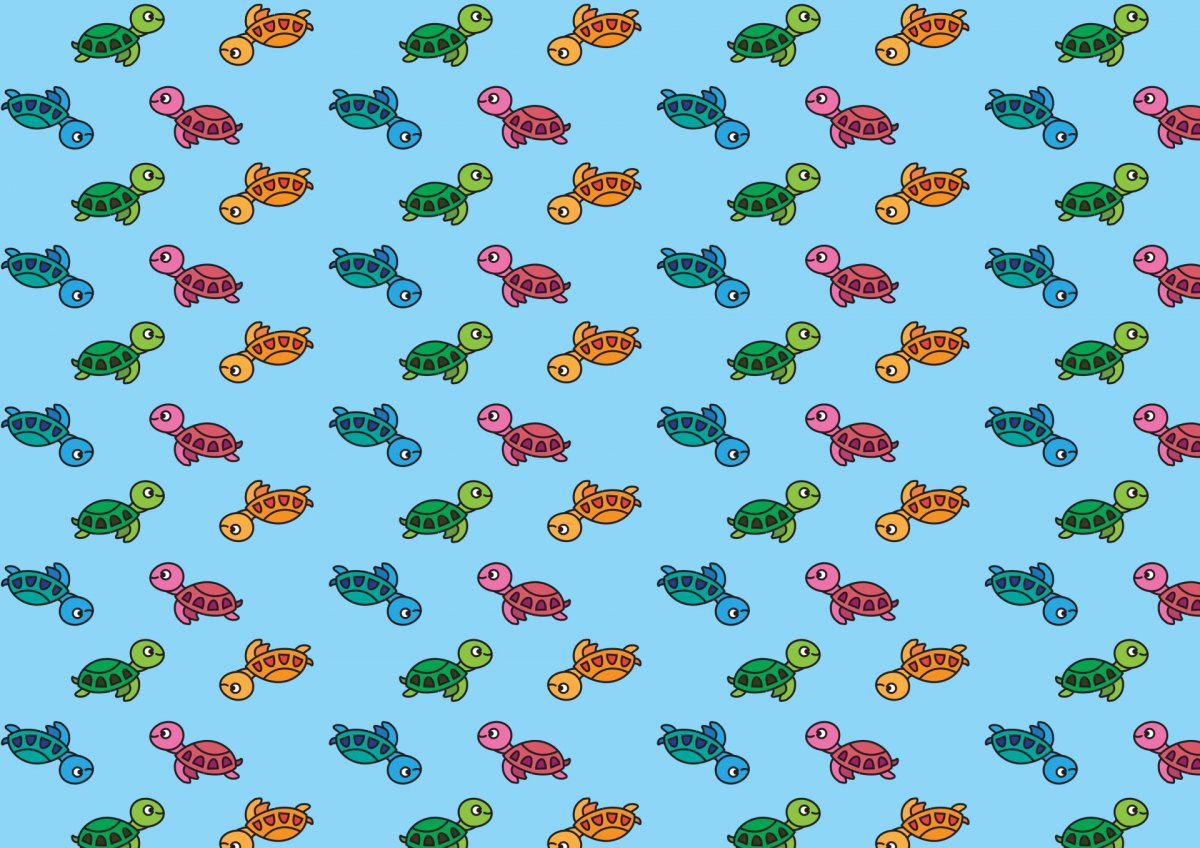 卡通画乌龟背景图片