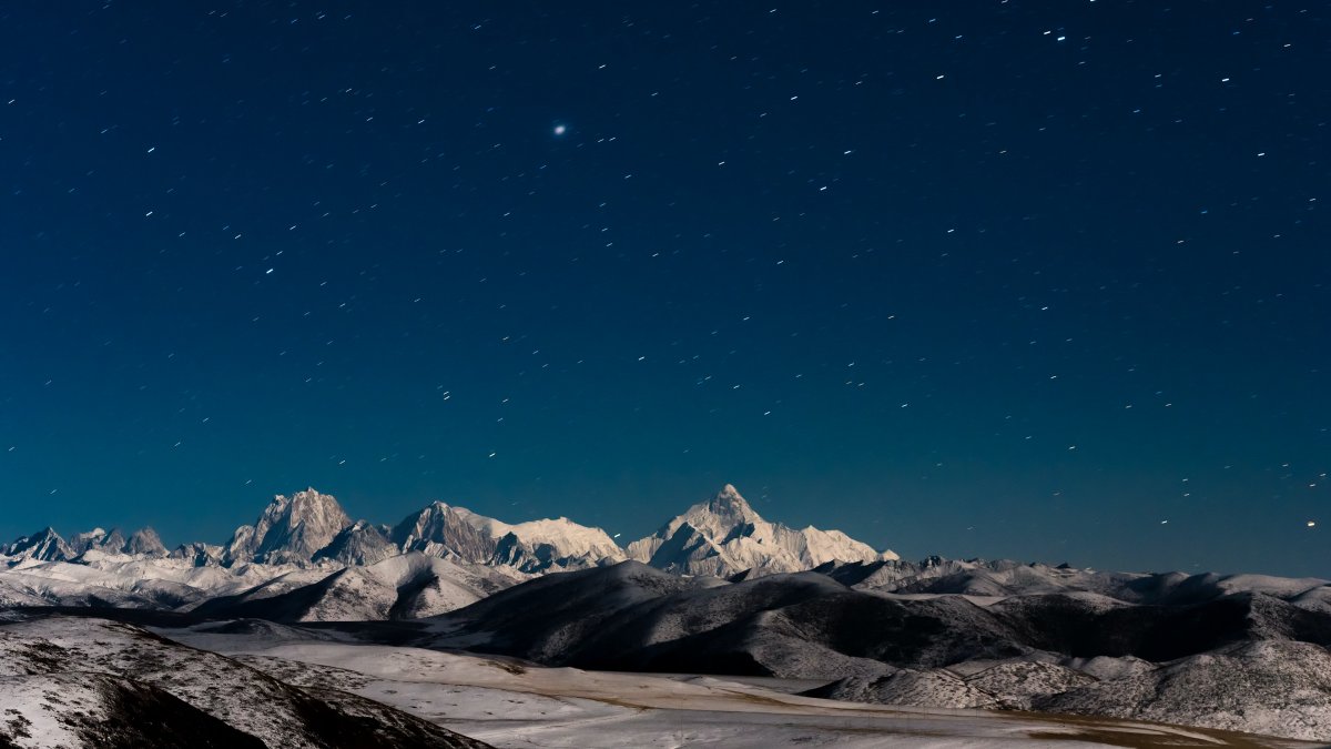 雪域高山星空图片,高清图片