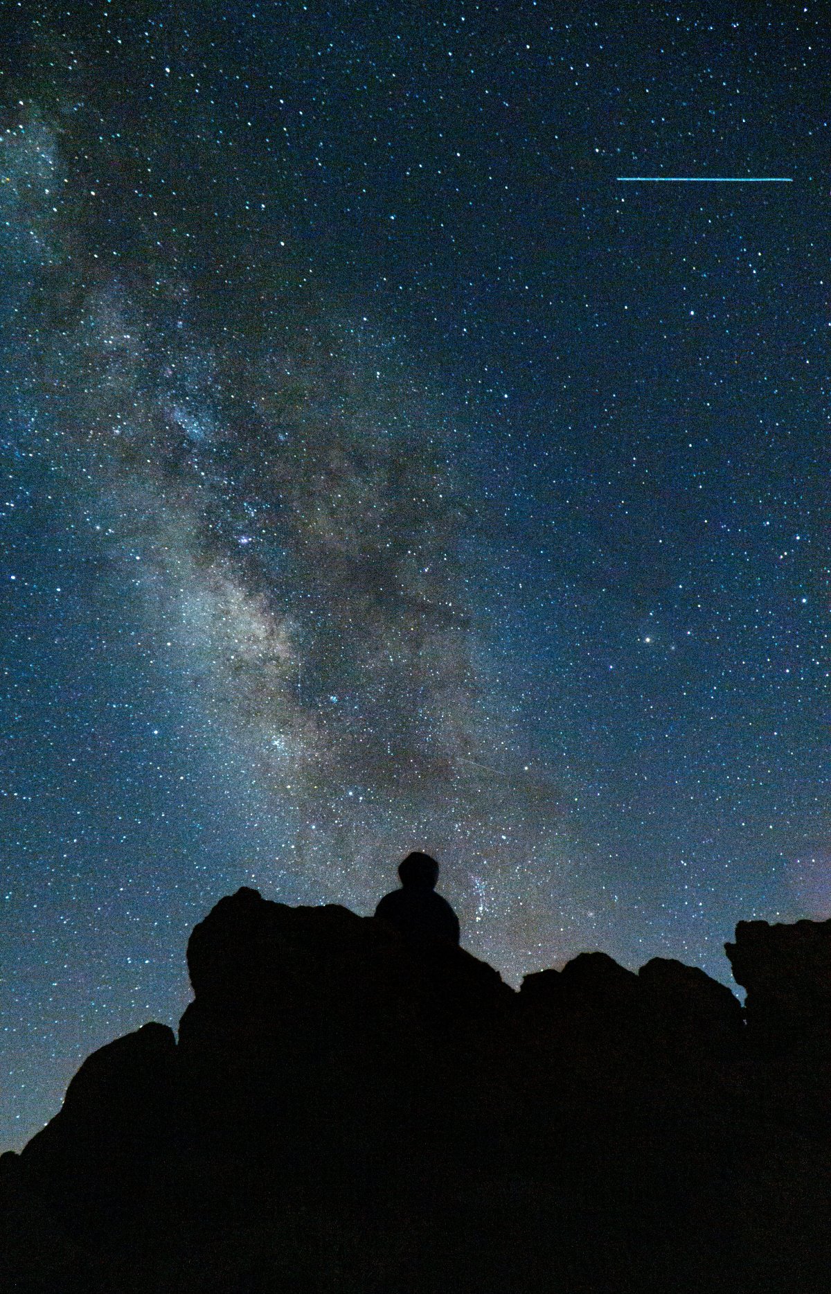 高山夜晚星空圖片,高清圖片