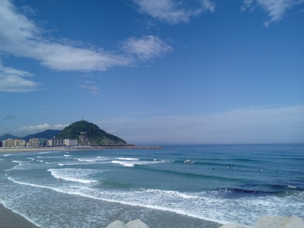 藍天白雲大海風景圖片