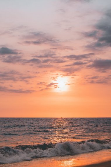 黄昏日落大海风景图片