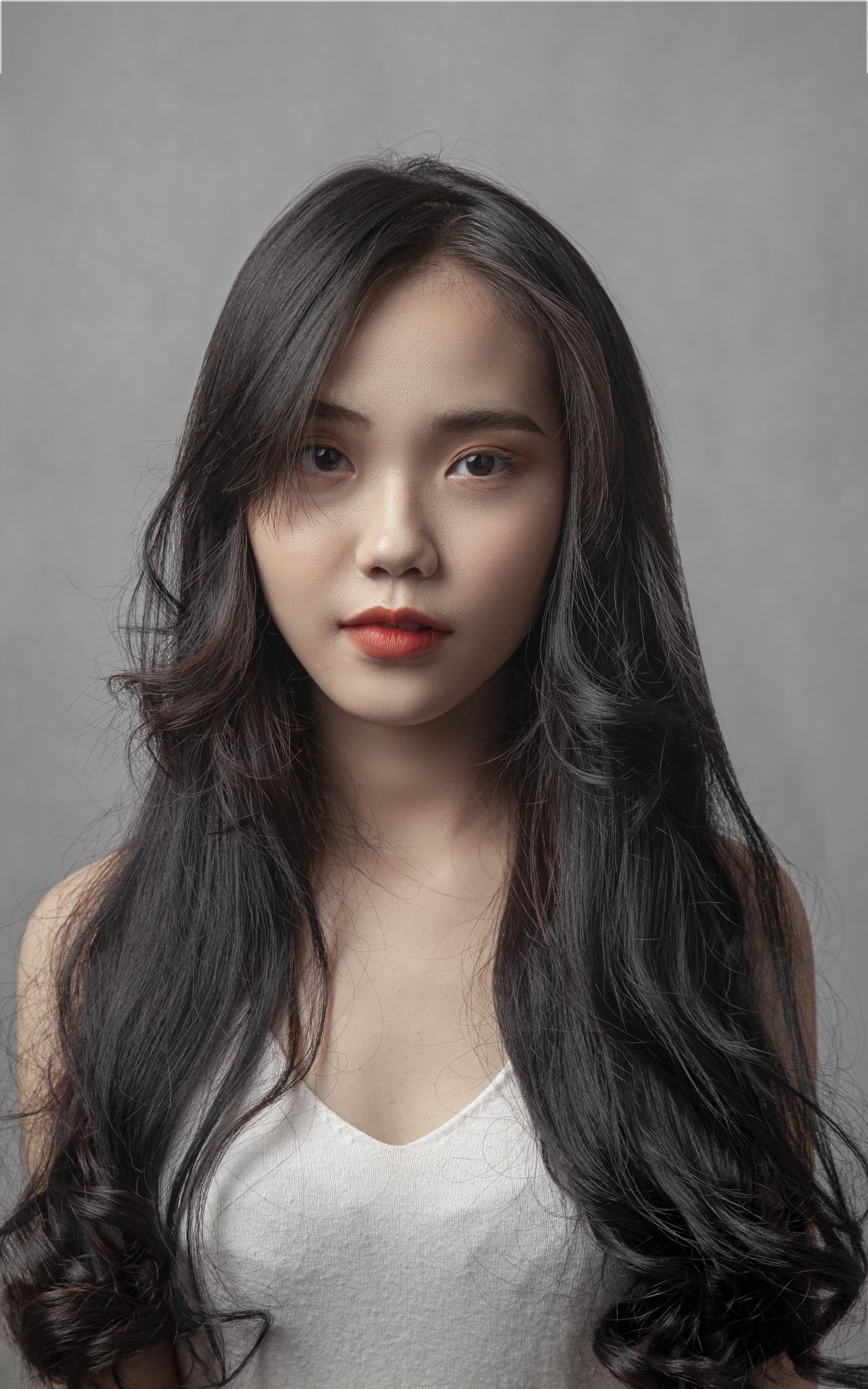 亚洲美女烫发发型图片,高清图片