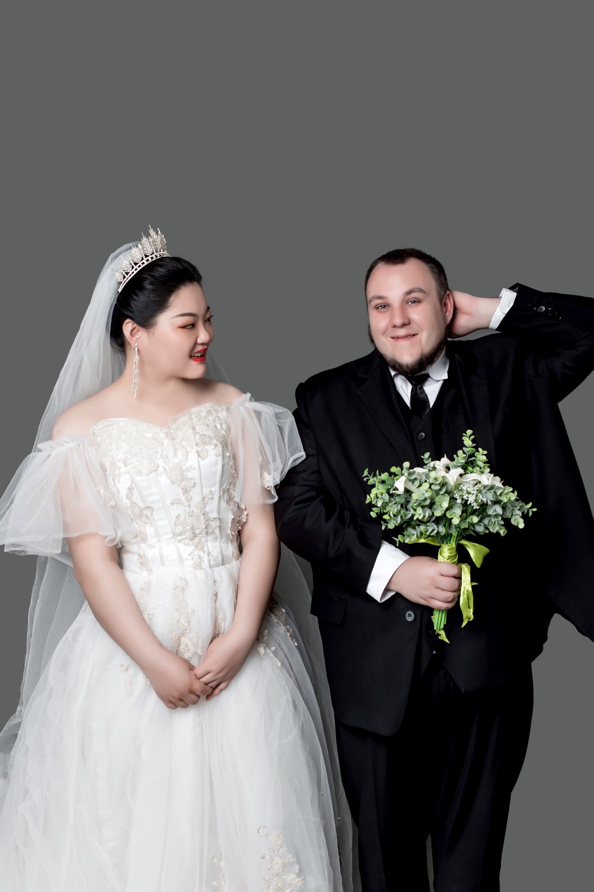 微胖女神组合结婚图片