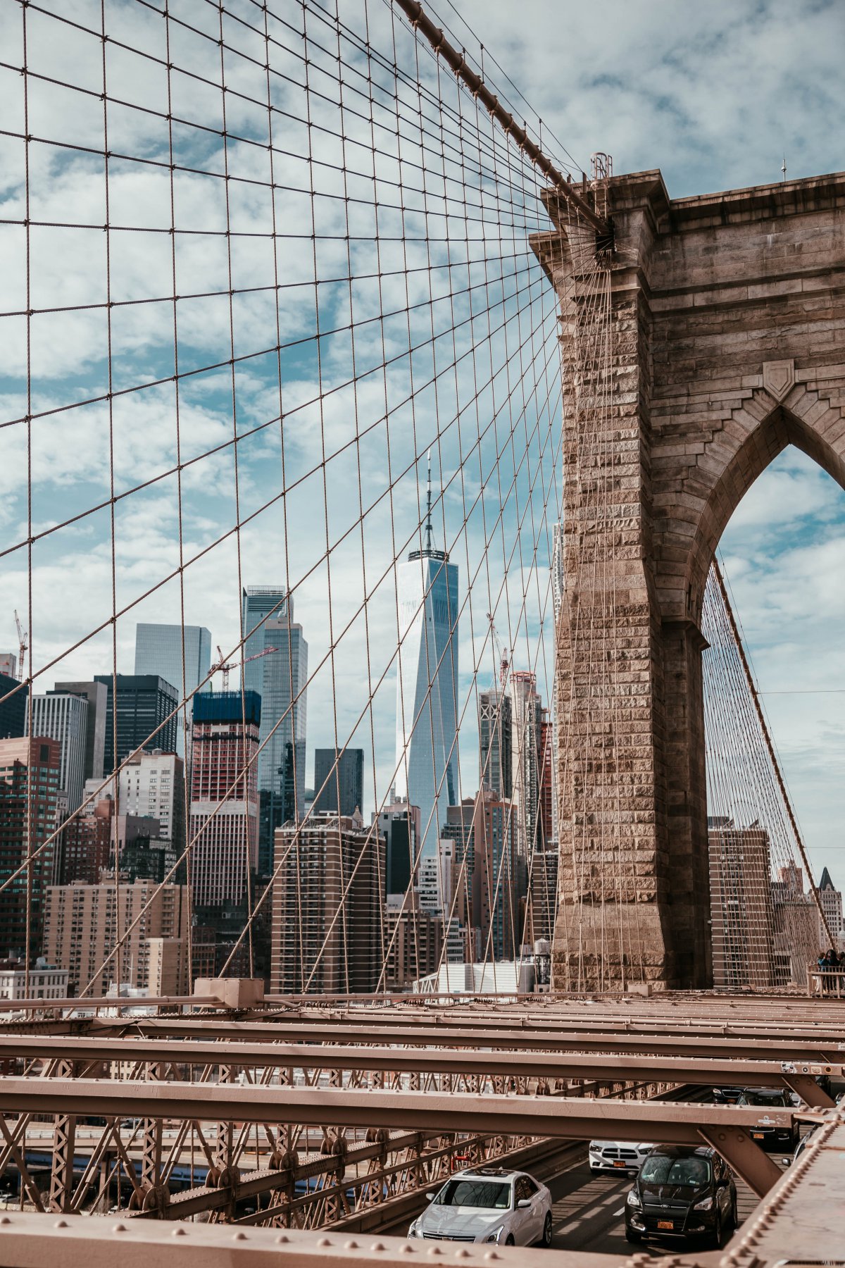 纽约布鲁克林大桥风景图片,高清图片