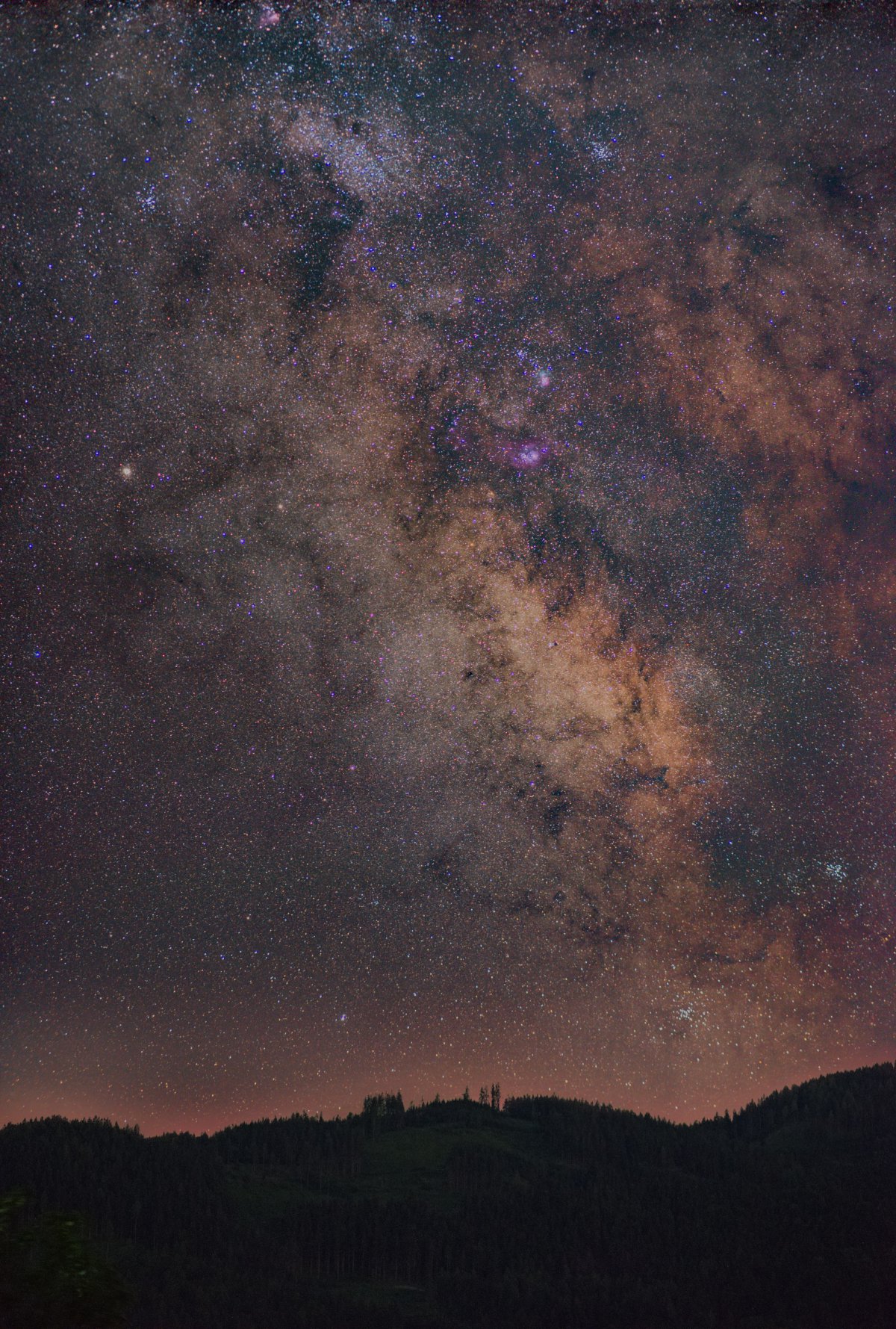 星空剪影夜空图片