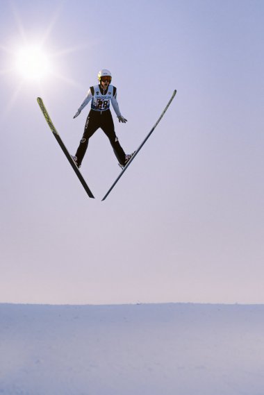 高空双板滑雪图片高清