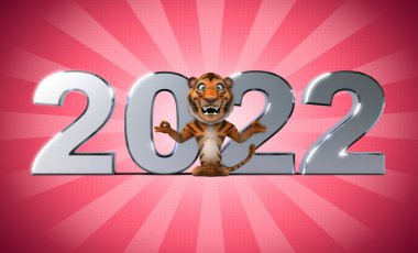 2022虎年卡通背景图片