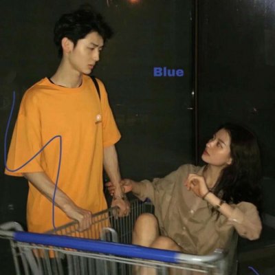 最火的个性情侣头像一对潮男潮女