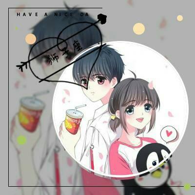 十二星座情侣头像动漫卡通带字图片