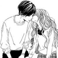 素描黑白漫画情侣头像大全