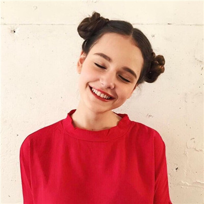 红色系喜气女生头像高清