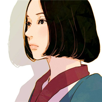 个性手绘女生头像彩色素描高清图