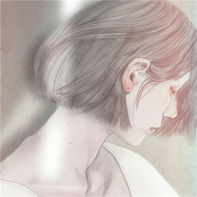 个性手绘女生头像彩色素描高清图