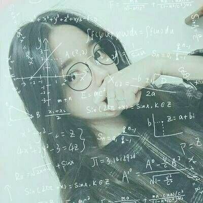 qq头像女生带数学公式文字图片