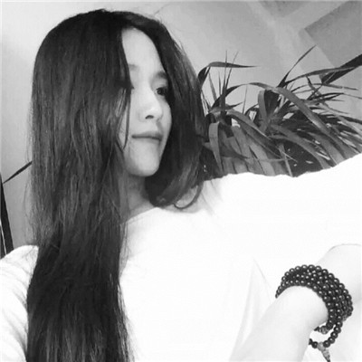 女生黑白qq头像白色简约带字