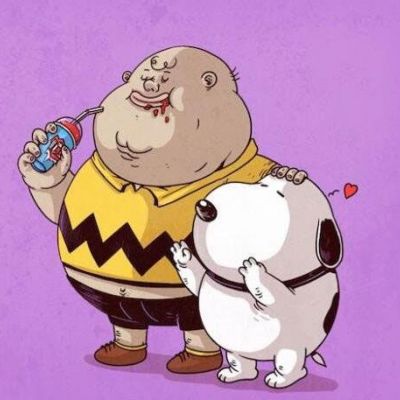 一组有创意胖胖的卡通可爱头像