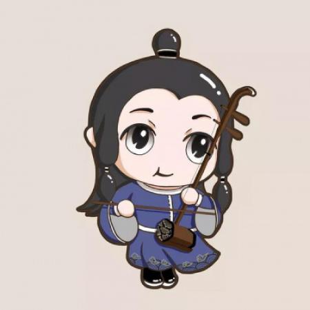 2020最新q版手绘古风乐器系列女生男生头像图片