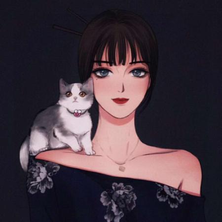 手绘气质清新女生头像