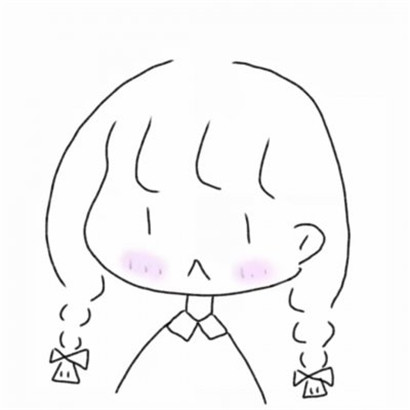 手绘简笔q版头像女生