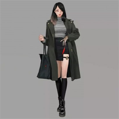 全身系特时尚个性又好看的手绘女头像唯美有气质图片,卡通头像图片