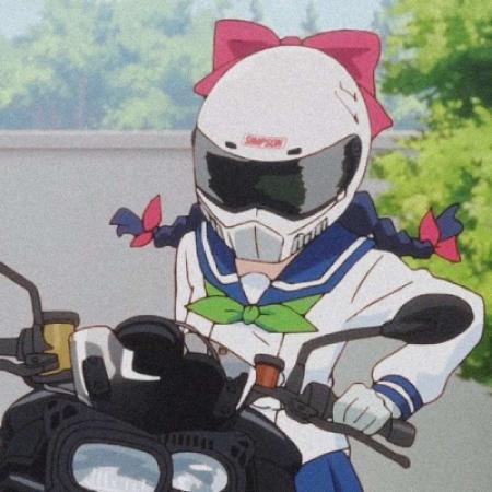 机车卡通女生头像