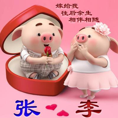 小猪姓氏情侣头像图片