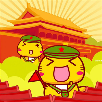 哈咪猫爱祖国头像卡通图片