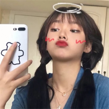 真人粉色少女心头像
