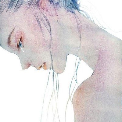 花与人彩色手绘头像唯美伤感